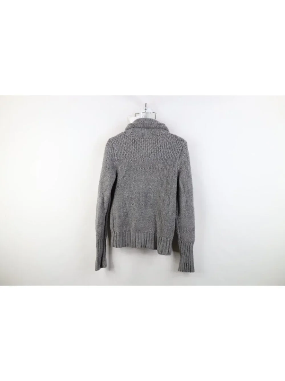 Vtg Y2K American Eagle Women M Babydoll Angora Wool Chunky Knit Cardigan Sweater